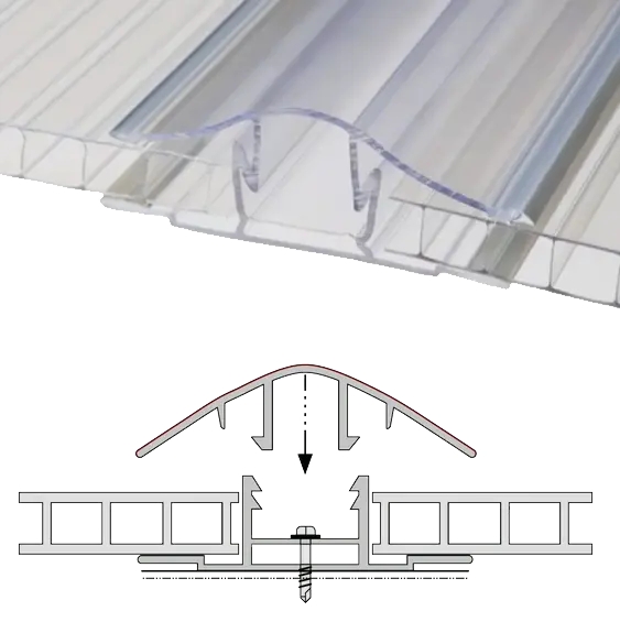 Snap POLYBLATT Base/Tapa 6-8mm Gris Humo de 8.23m 27'
