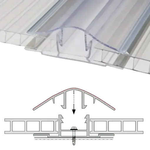 [BT15003] Snap POLYBLATT Base/Tapa 6-8mm CLEAR de 4.57m 15'